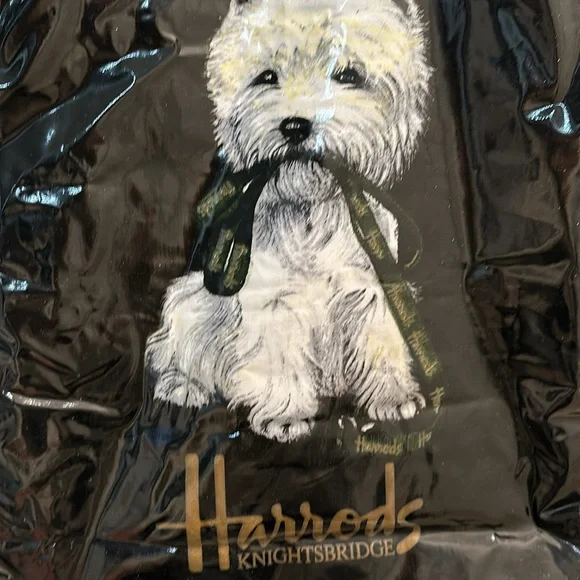 New Harrods Vintage Puppy Shopping Tote - Picture 3 of 3